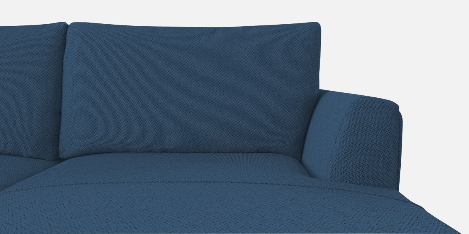 Como Fabric LHS Sectional Sofa (3+Lounger) In Light Blue Colour - Febonic Living