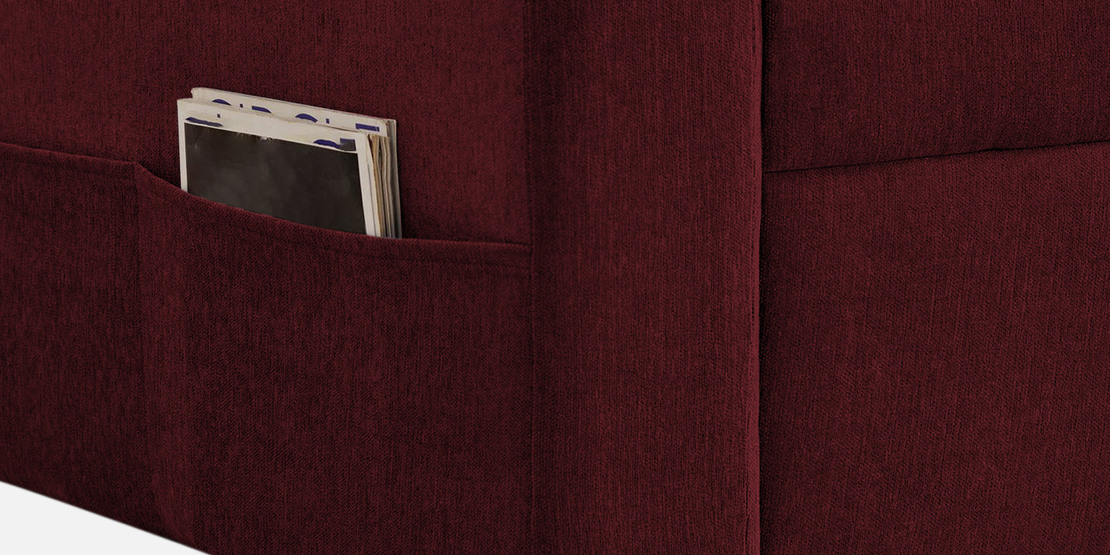 Kara Fabric 3 Seater Pull Out Sofa Cum Bed In Blood Maroon Colour - Febonic Living