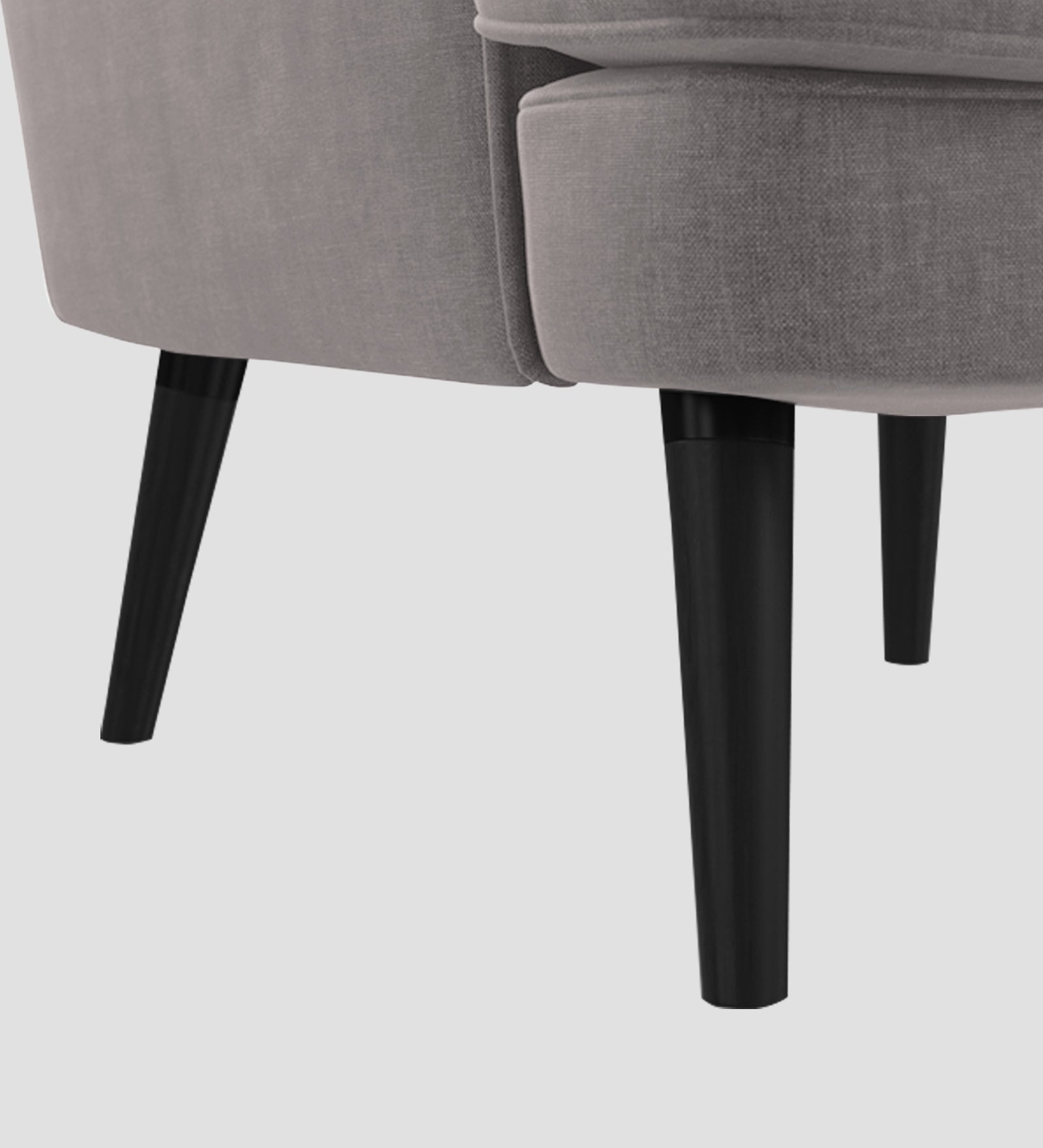 Niya Velvet Wing Chair In Pearl Grey Colour - Febonic Living