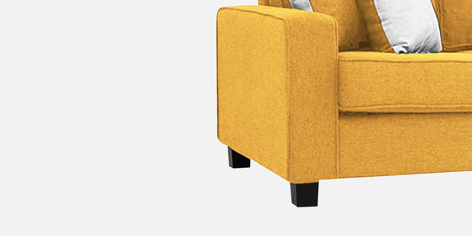 Ladybug Fabric 2 Seater Sofa In Bold Yellow Colour - Febonic Living