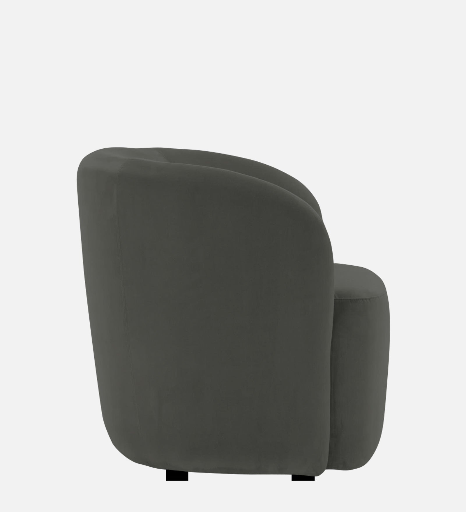 Lucky Velvet Wing Chair In Hory Grey Colour - Febonic Living