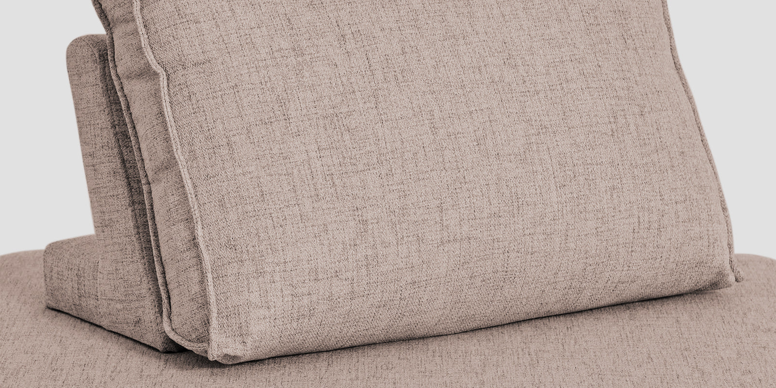 Hiver Fabric Day Bed Sofa In Kadhi Beige Colour With Back Rest - Febonic Living