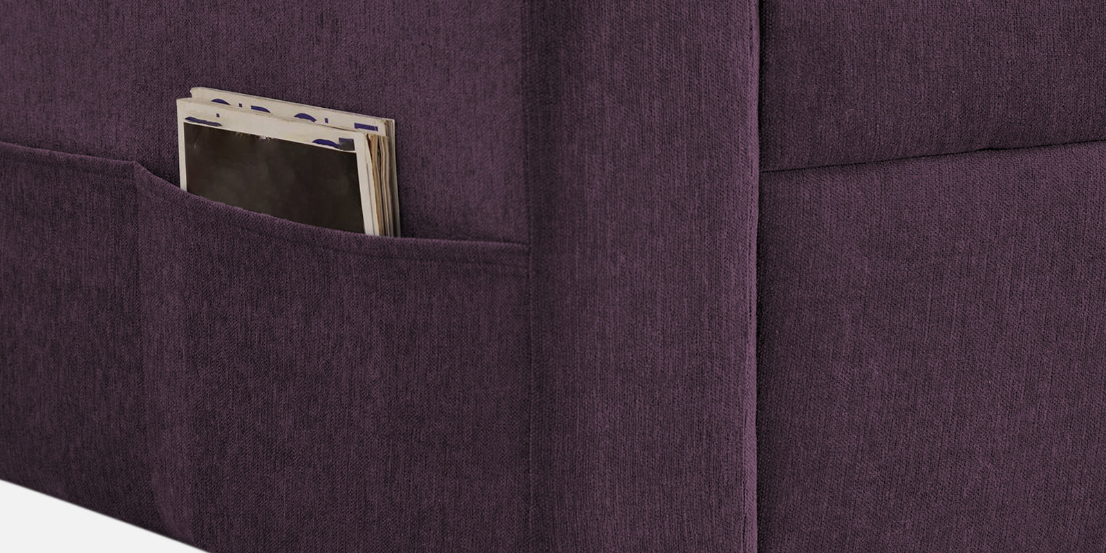 Kara Fabric 2 Seater Pull Out Sofa Cum Bed In Greek Purple Colour - Febonic Living