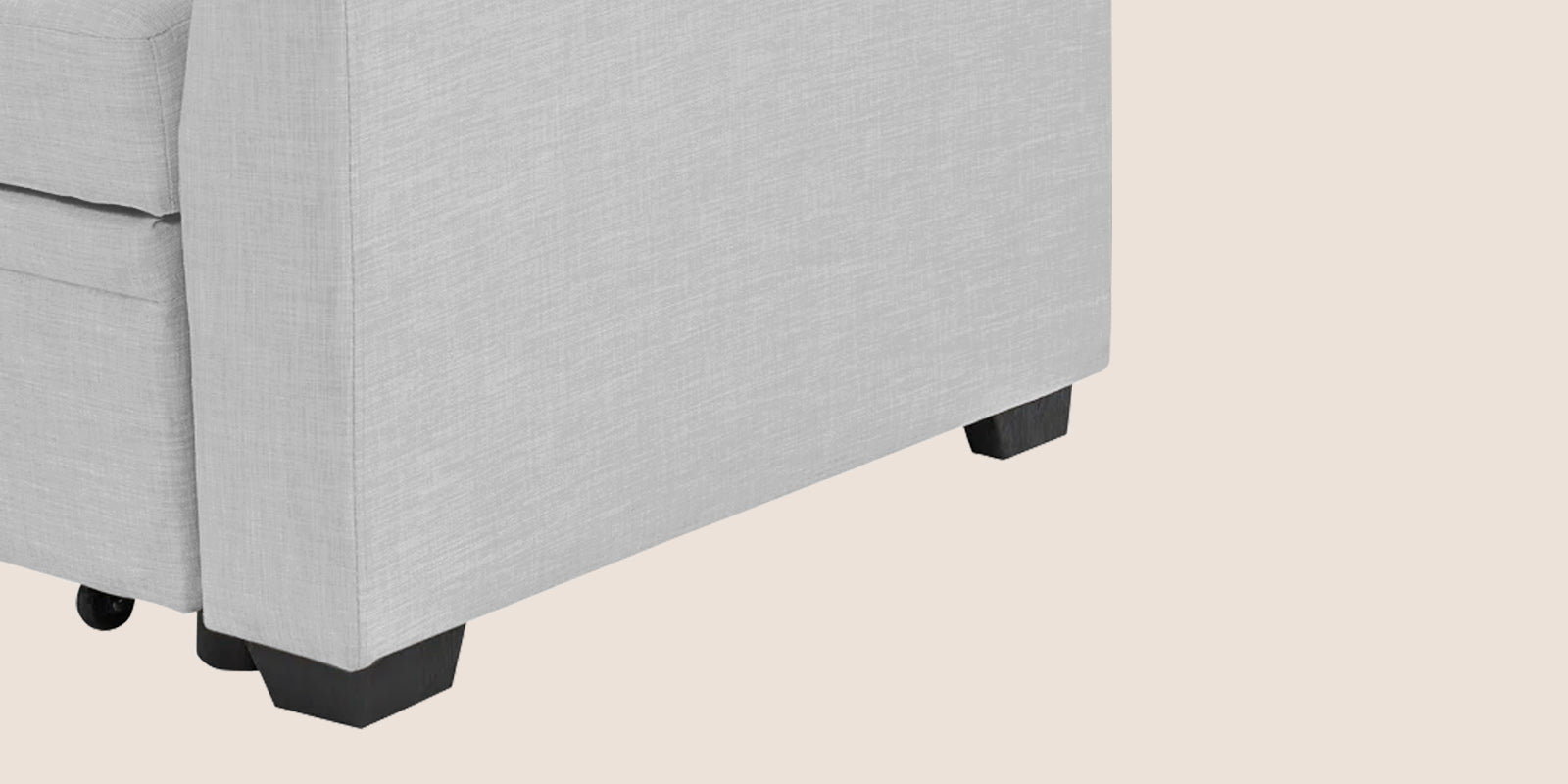 Jody Fabric 3 Seater Pull Out Sofa Cum Bed In Lit Grey Colour With Storage - Febonic Living