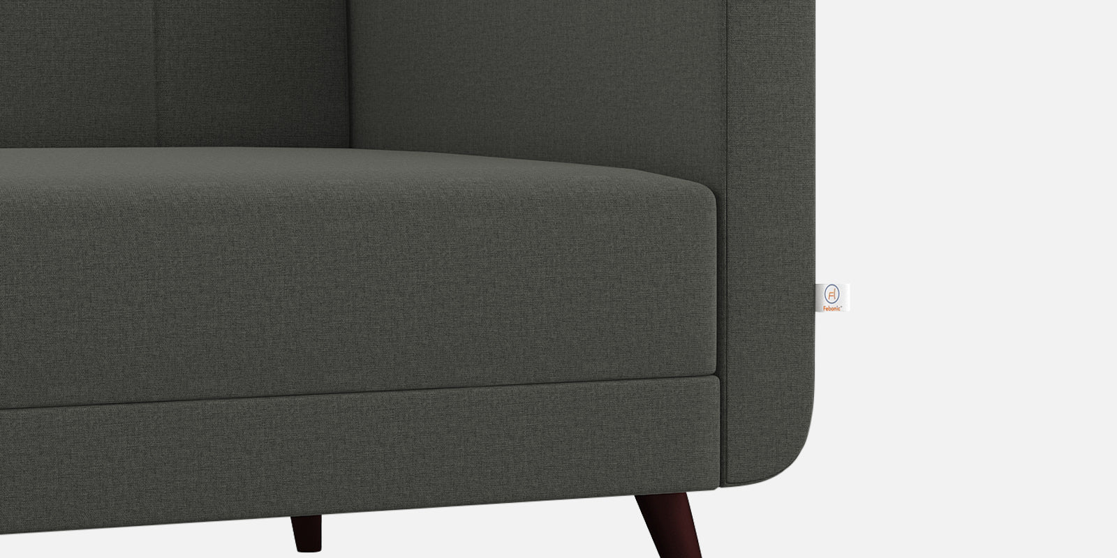 Wiki Velvet 3 Seater Sofa In Hory Grey Colour - Febonic Living