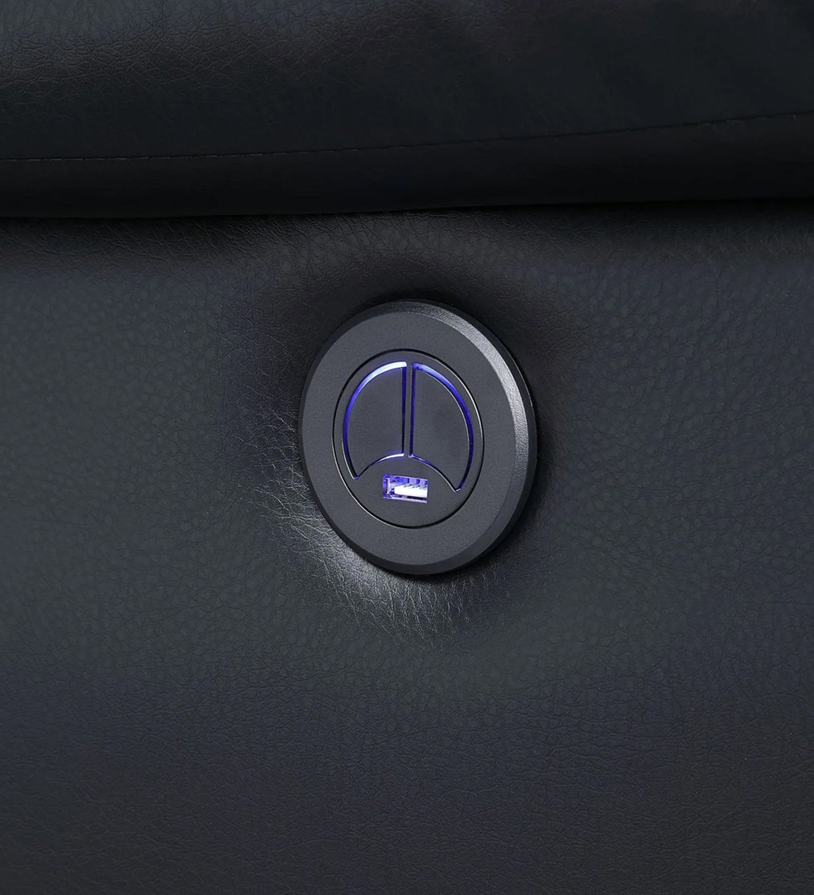 Santo Leatherette 1 Seater Motorized Recliner In Dark Black Leather Finish - Febonic Living