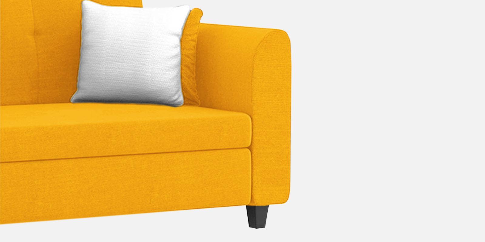 Denmark Fabric 3 Seater Sofa In Bold Yellow Colour - Febonic Living