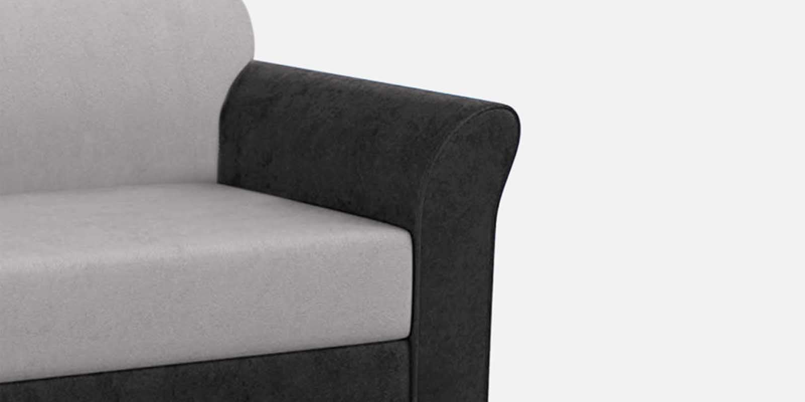 Jordan Velvet 2 Seater Sofa In Adam Black And Concreate Grey Colour - Febonic Living