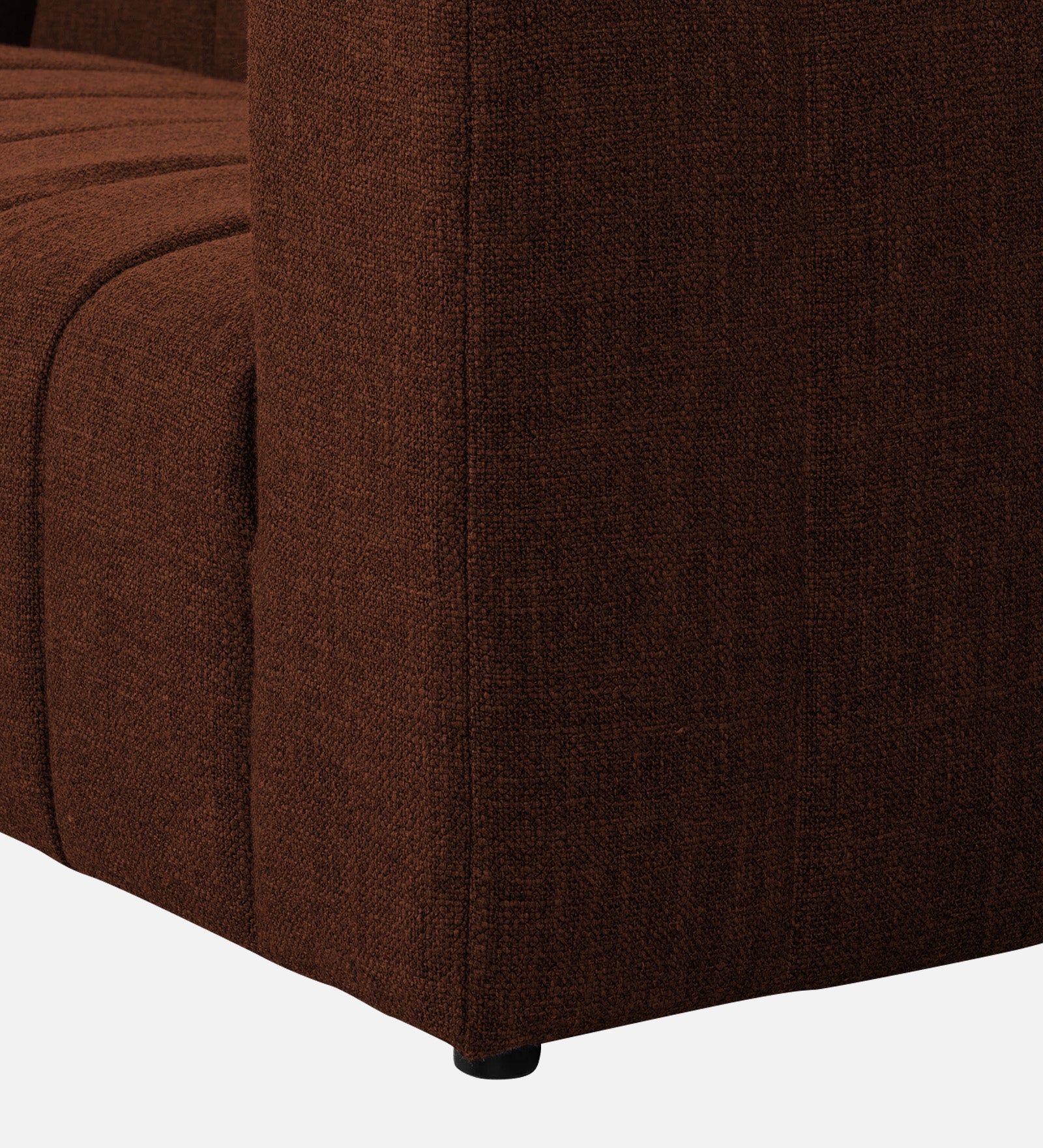 Lara Fabric 1 Seater Sofa In Coffee Brown Colour - Febonic Living