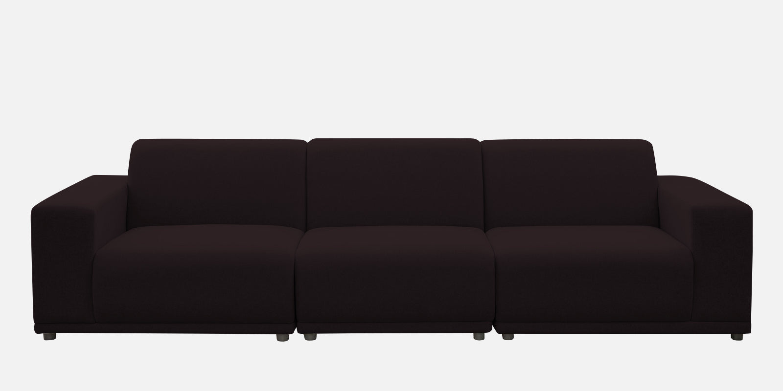 Adam Fabric RHS Sectional Sofa (3+Ottoman Lounger) In Cara Brown Colour - Febonic Living