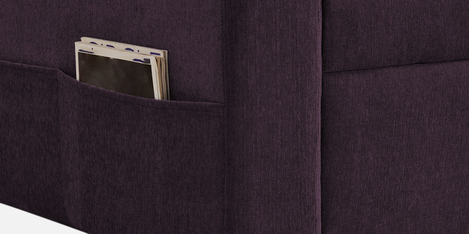 Kara Fabric 3 Seater Pull Out Sofa Cum Bed In Greek Purple Colour - Febonic Living
