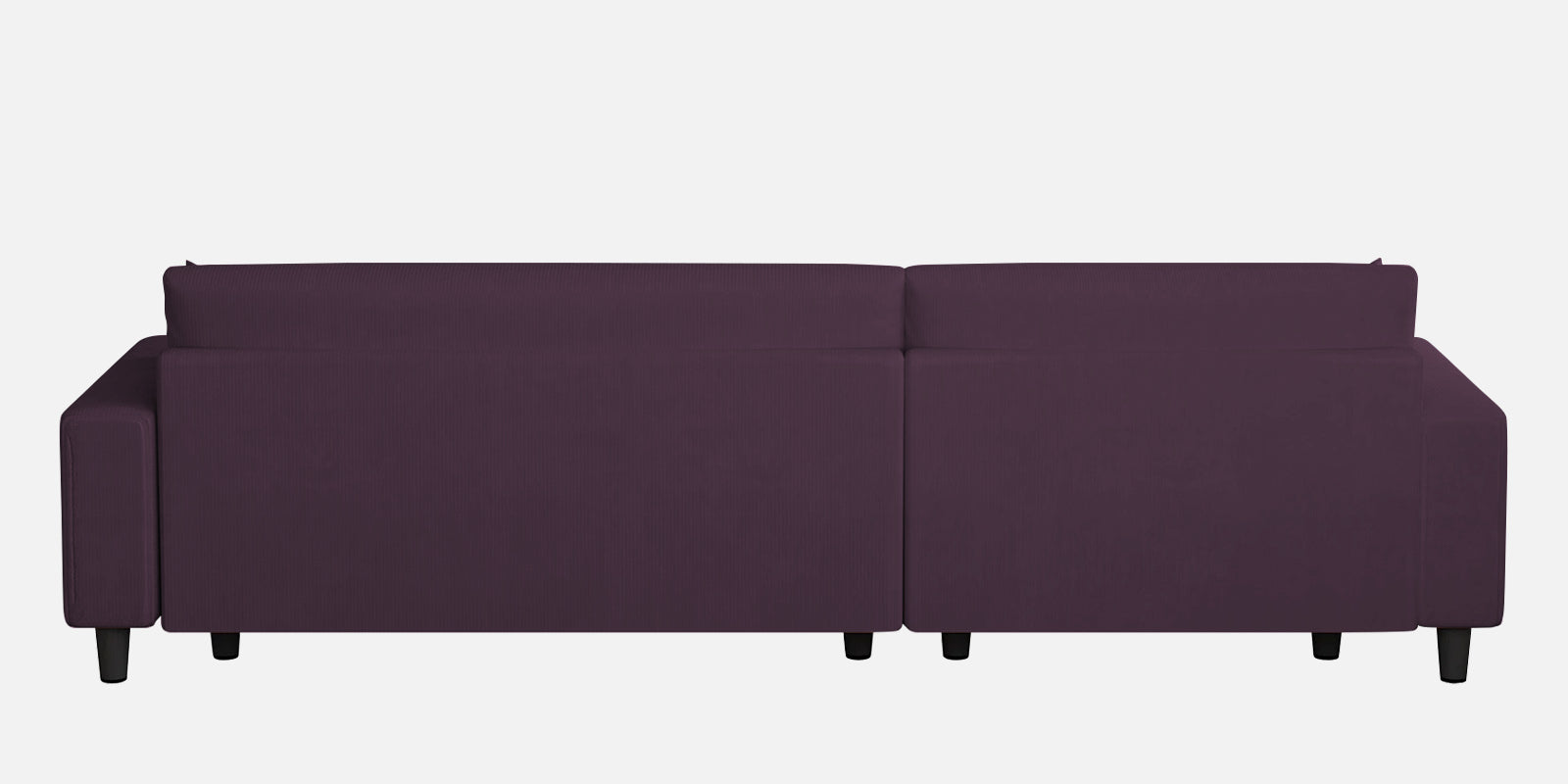 Peach Fabric RHS 6 Seater Sofa Cum Bed With Storage In Greek Purple Colour - Febonic Living