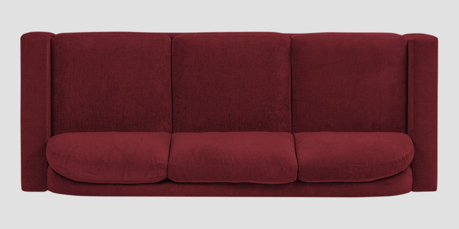 Dara Fabric 3 Seater Sofa In Blood Maroon Colour - Febonic Living