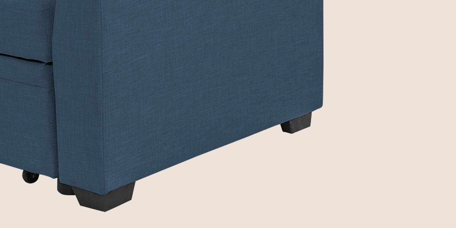 Jody Fabric 3 Seater Pull Out Sofa Cum Bed In Light Blue Colour With Storage - Febonic Living