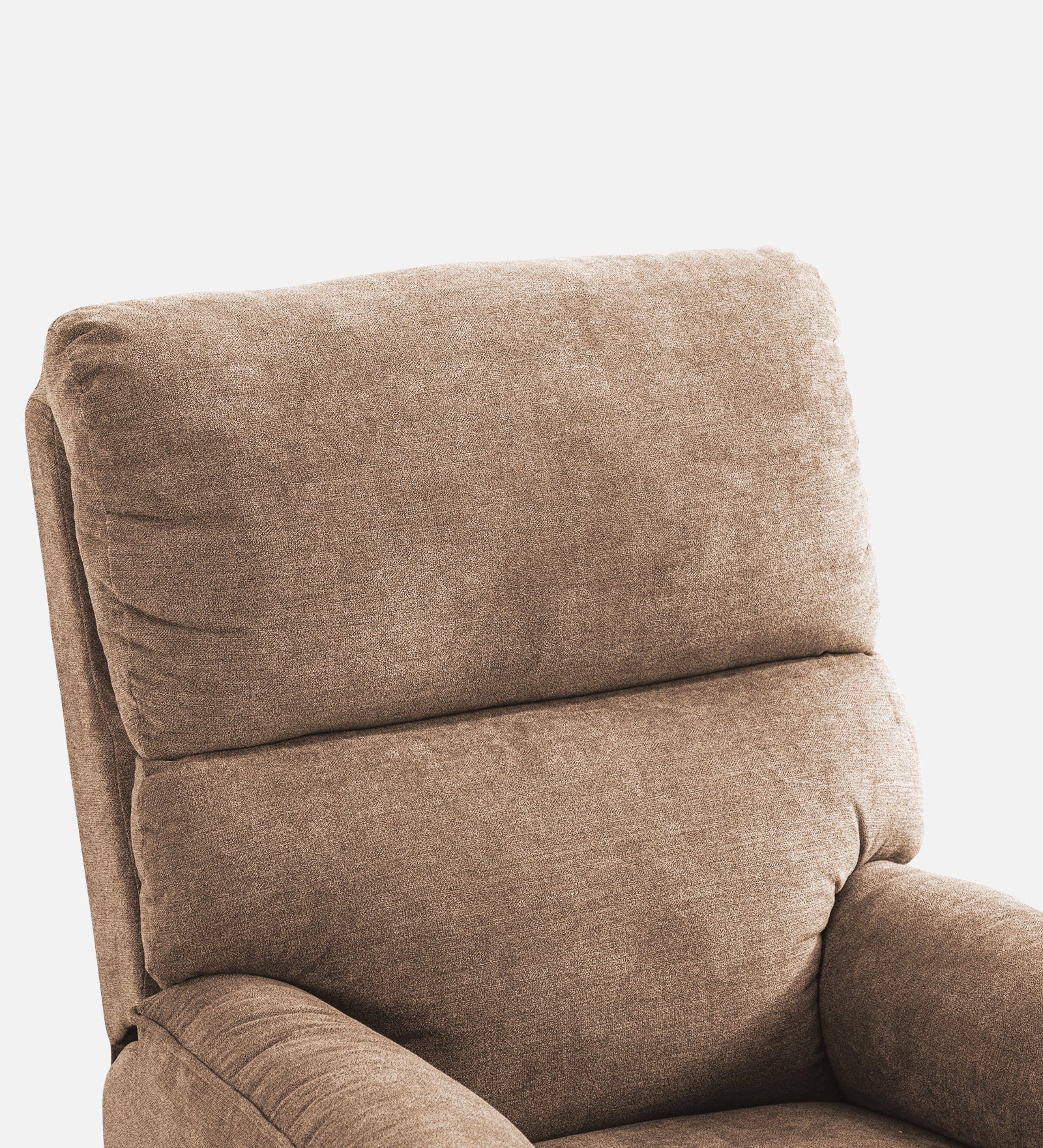 Abby Fabric 1 Seater Manual Recliner In Cookie Beige Colour - Febonic Living