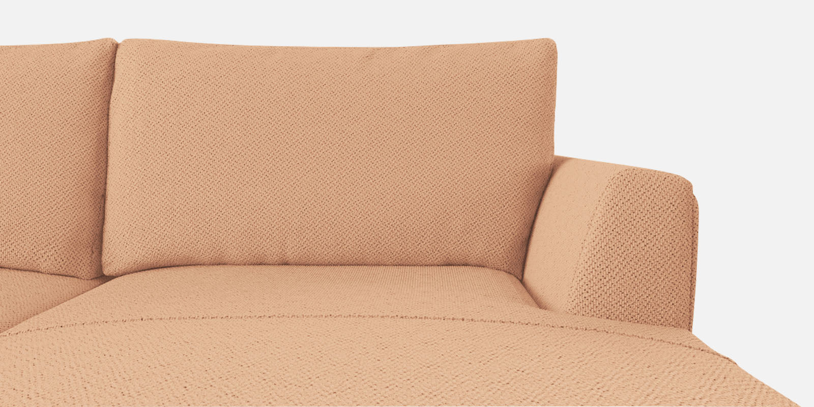 Como Fabric LHS Sectional Sofa (3+Lounger) In Cosmic Beige Colour - Febonic Living