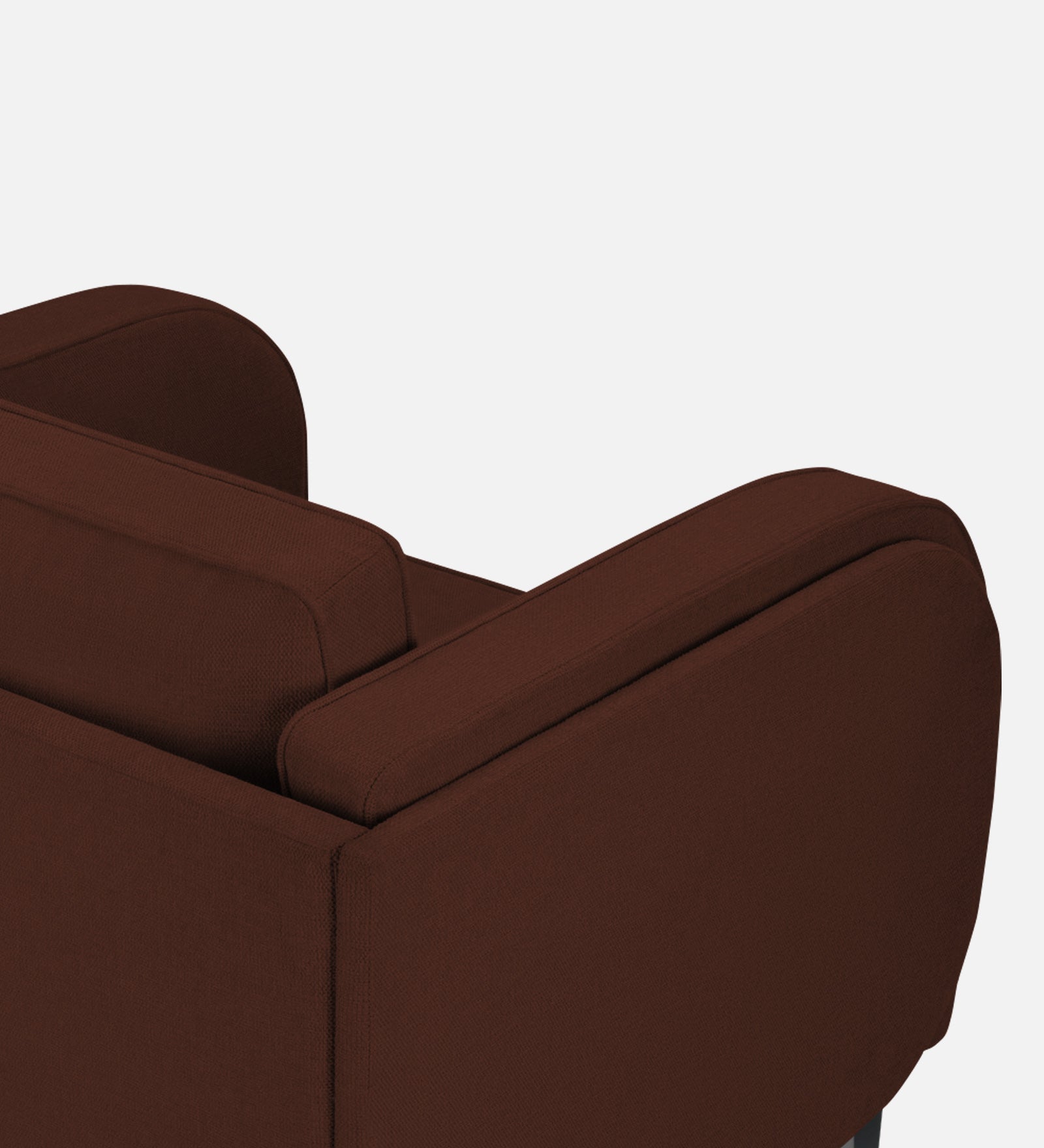 Siddy Fabric 1 Seater Sofa In Coffee Brown Colour - Febonic Living