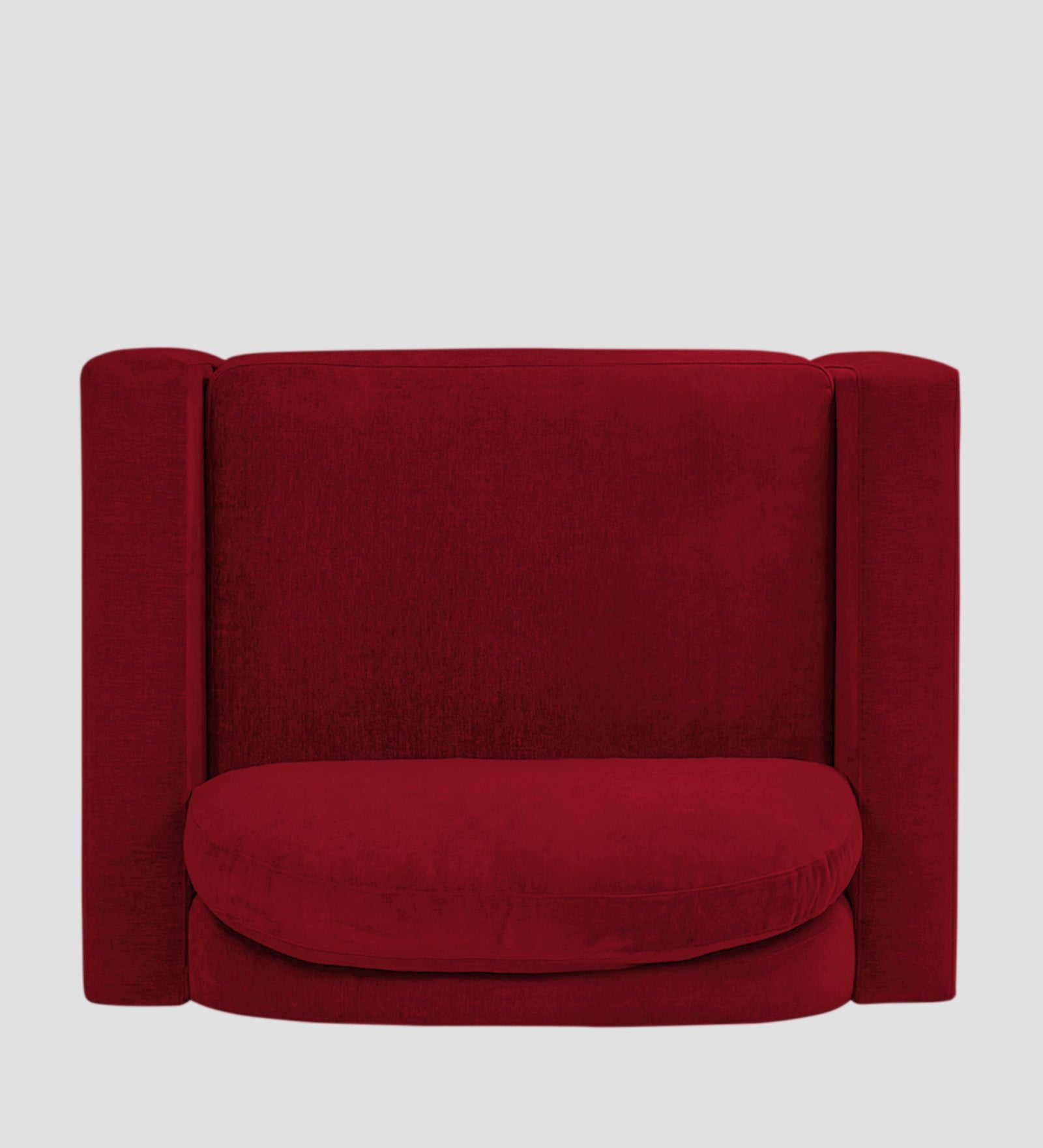 Dara Fabric 1 Seater Sofa In Ruby Red Colour - Febonic Living