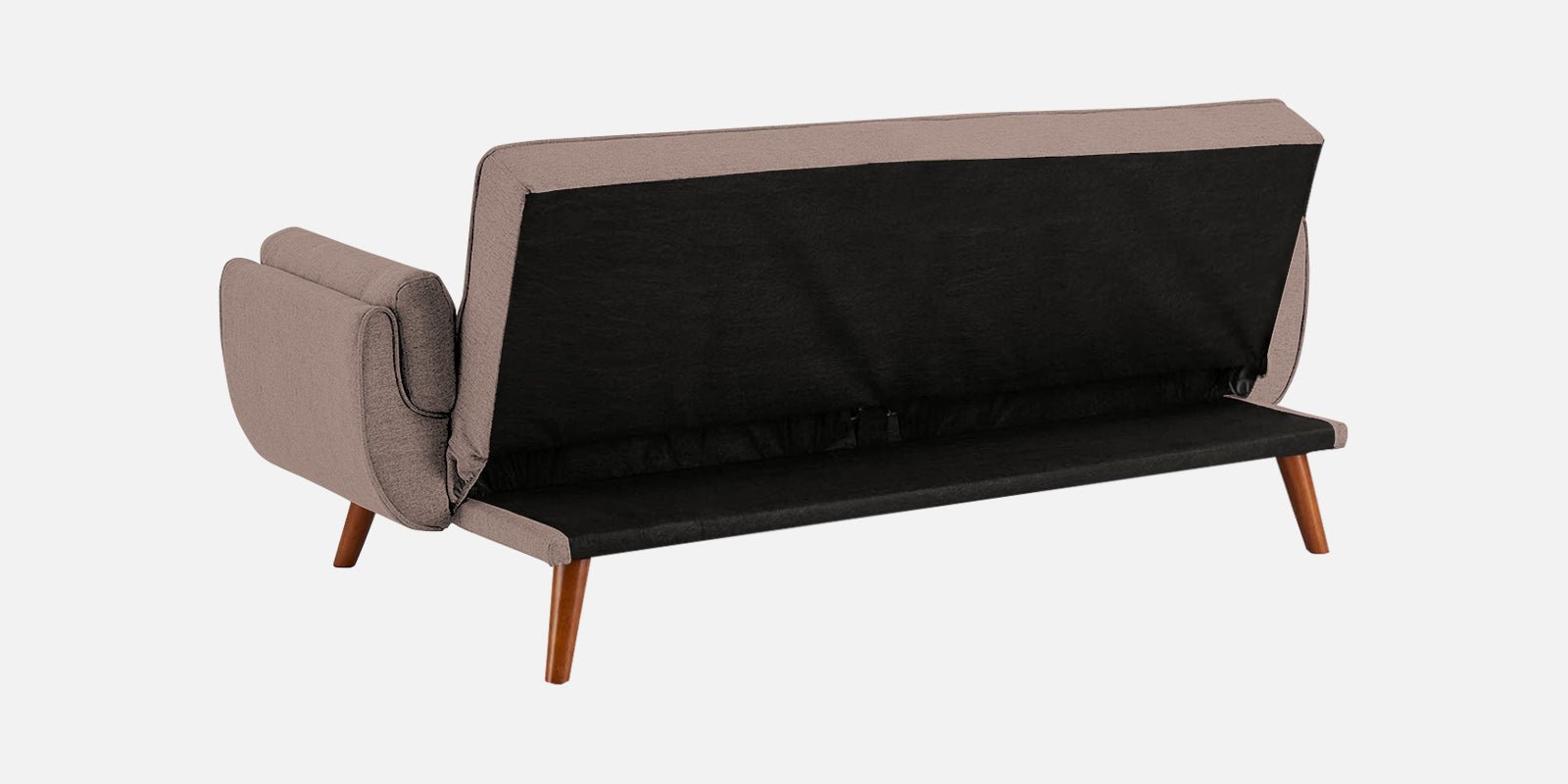 Melano Fabric 3 Seater Convertible Sofa Cum Bed In Kadhi Beige Colour - Febonic Living