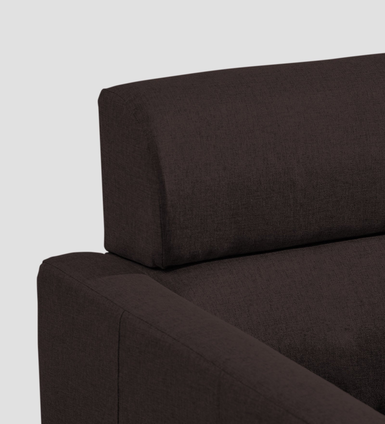 Devo Fabric 1 Seater Sofa In Dark Brown Colour - Febonic Living