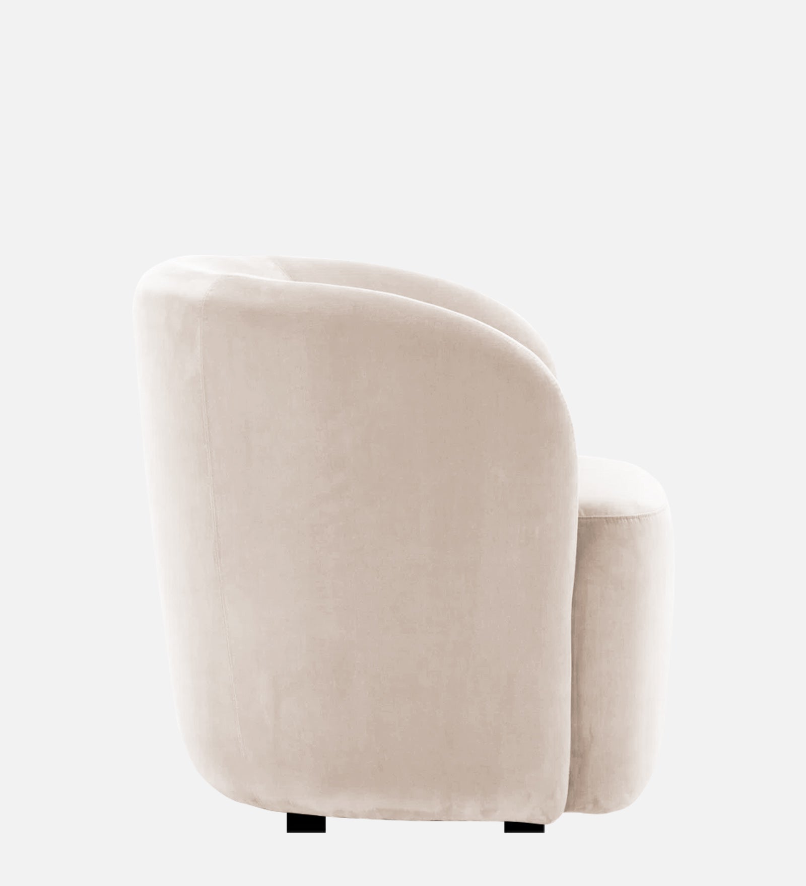 Lucky Velvet Wing Chair In Camel Beige Colour - Febonic Living