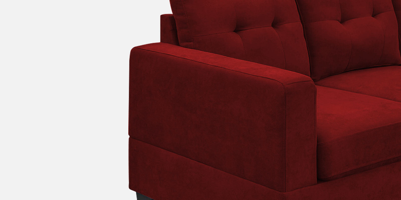 Thomas Fabric LHS Sectional Sofa (3+Lounger) In Blood Maroon Colour - Febonic Living