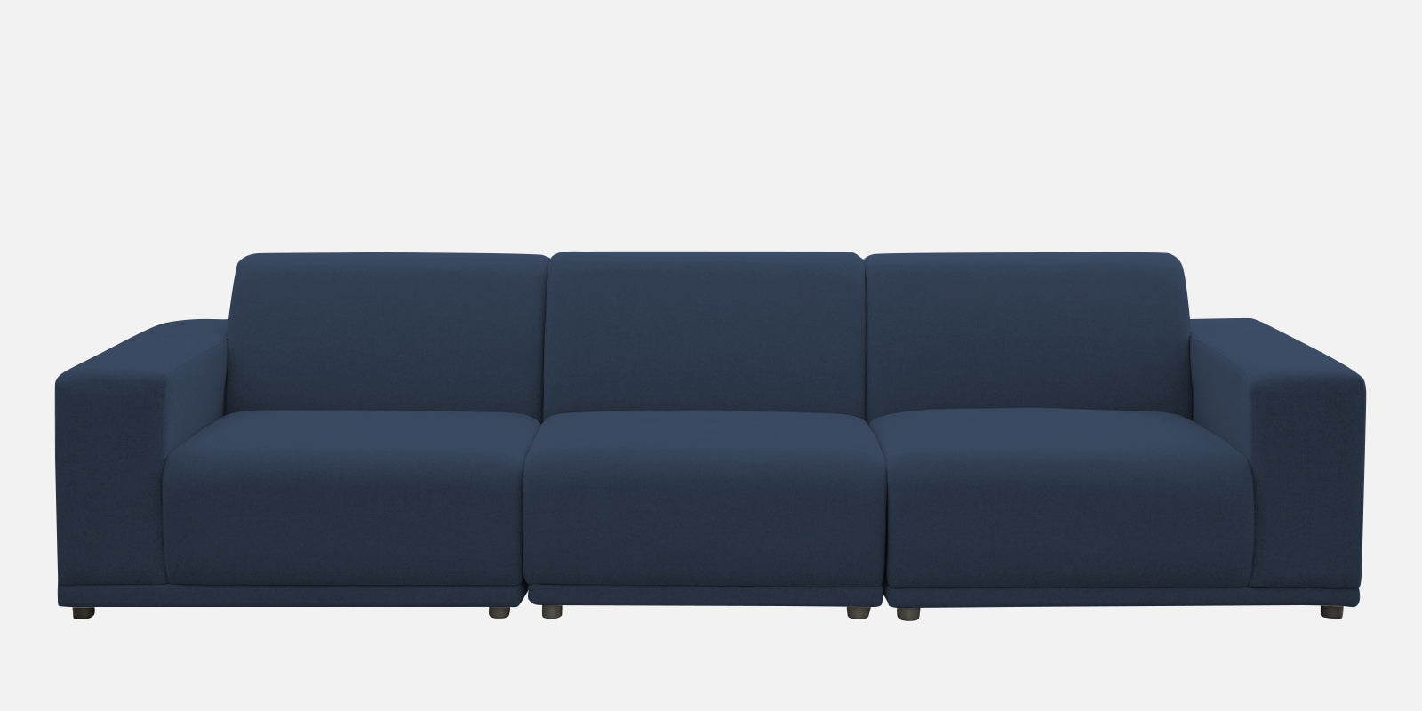 Adam Fabric LHS Sectional Sofa (3+Ottoman Lounger) In Denim Blue Colour - Febonic Living