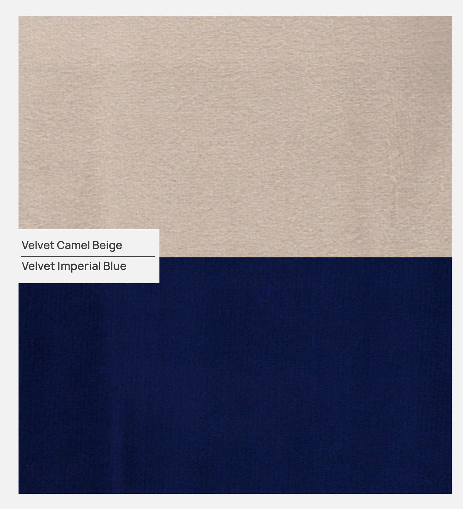 Jordan Velvet 1 Seater Sofa In Imperial Blue And Camel Beige Colour - Febonic Living