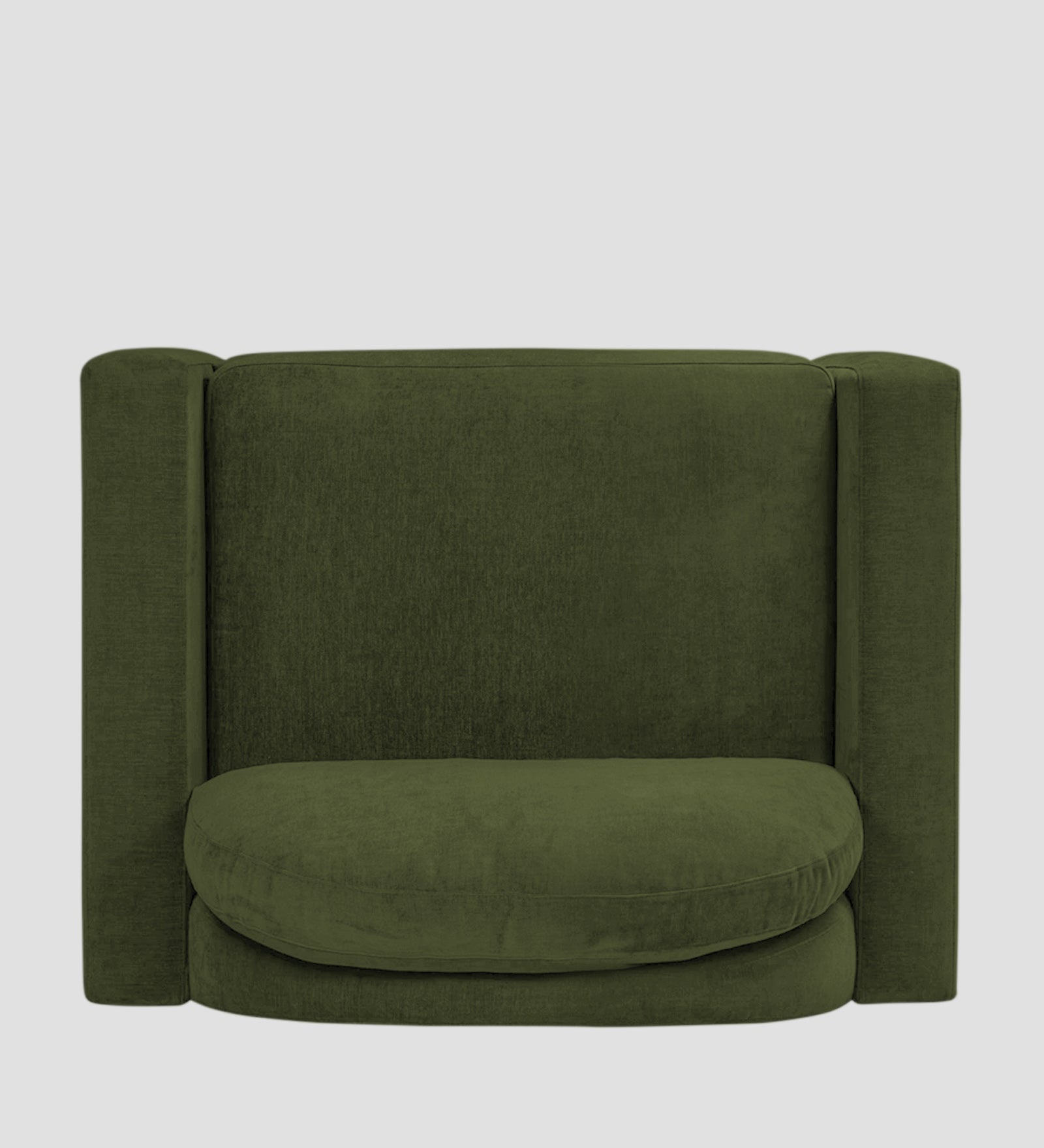 Dara Fabric 1 Seater Sofa In Olive Green Colour - Febonic Living