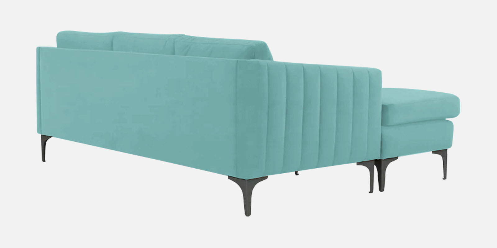 Haru Fabric RHS Sectional Sofa (2+Lounger) In Barmunda Aqua Colour - Febonic Living