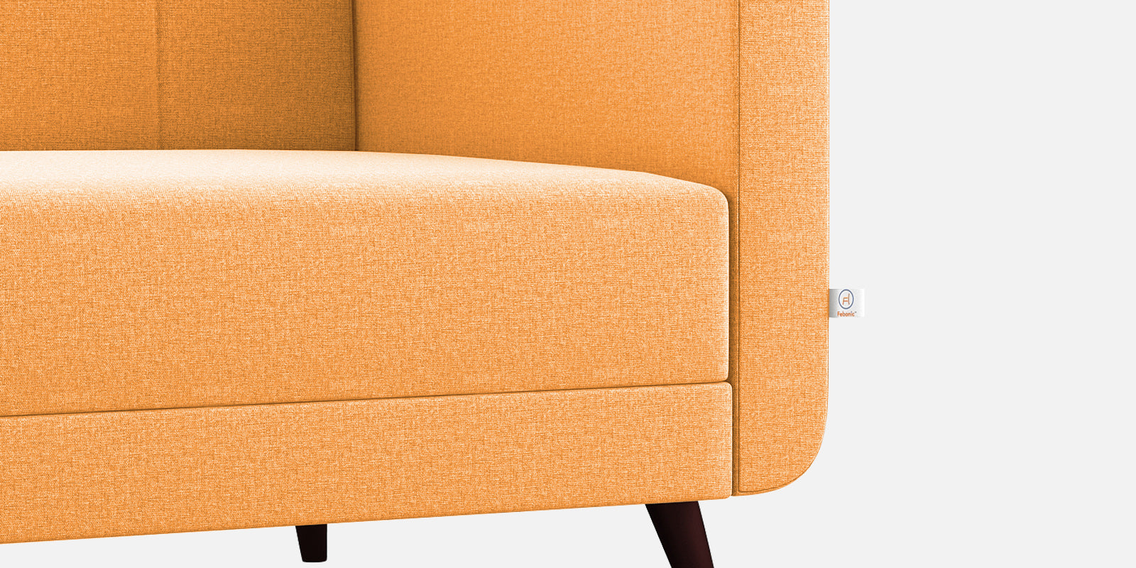Wiki Velvet 3 Seater Sofa in Tangerine orange Colour