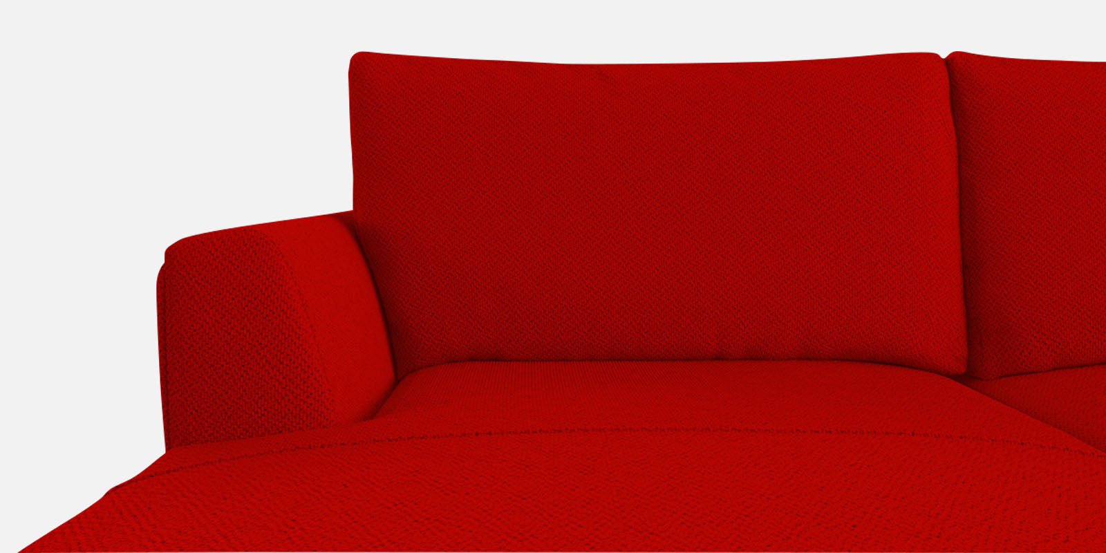 Como Fabric RHS Sectional Sofa (3+Lounger) In Ruby Red Colour - Febonic Living