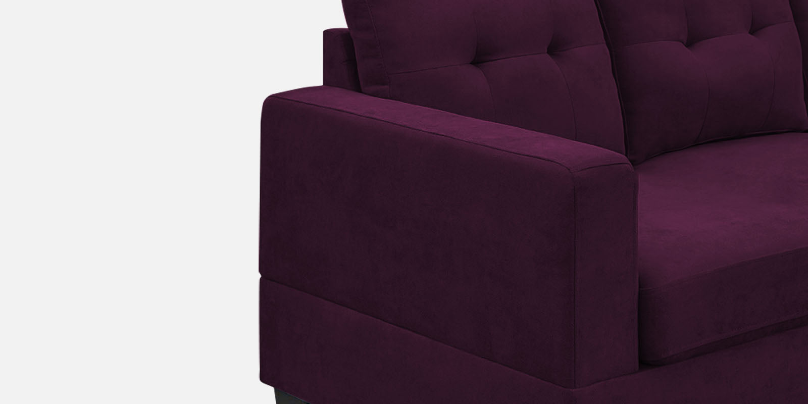 Thomas Fabric LHS Sectional Sofa (2+Lounger) In Greek Purple Colour - Febonic Living