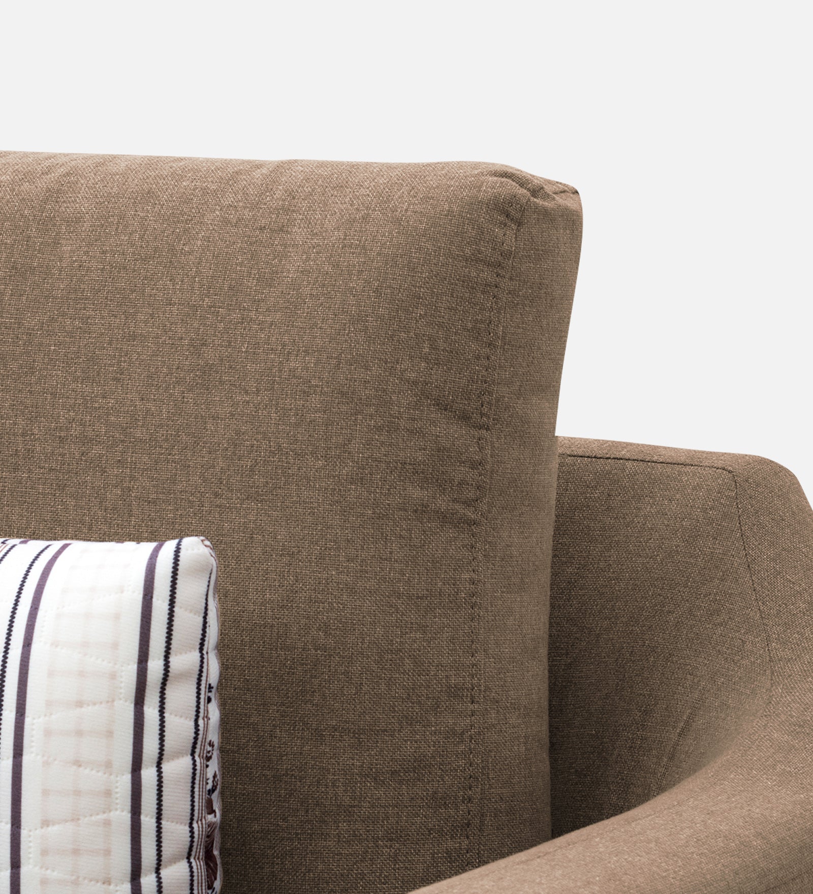 Kevin Fabric 1 Seater Sofa In Cosmic Beige Colour - Febonic Living