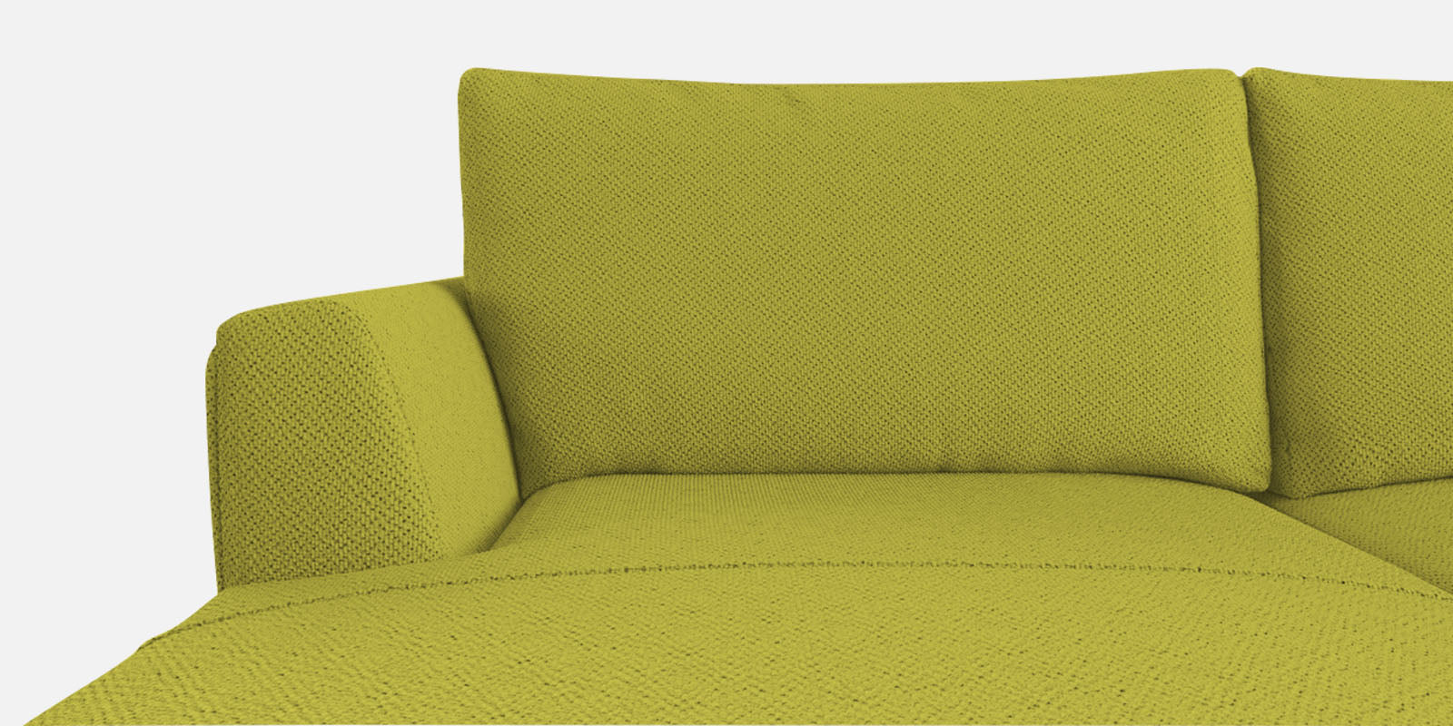Como Fabric RHS Sectional Sofa (3+Lounger) In Parrot Green Colour - Febonic Living