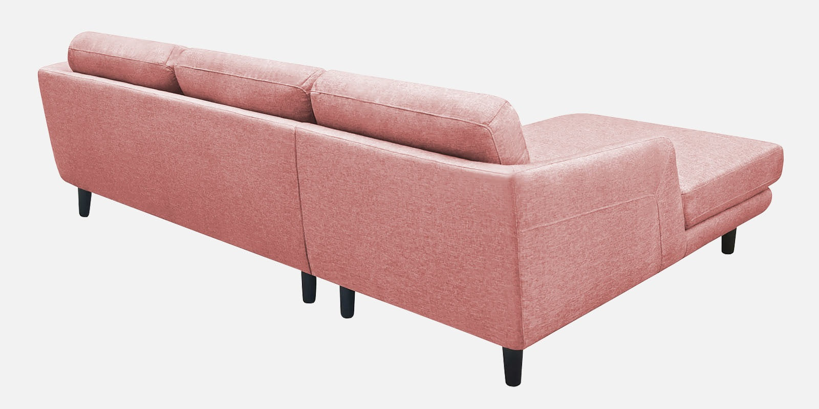 Natasha Velvet RHS Sectional Sofa (3+Lounger) In Millennial Pink Colour - Febonic Living
