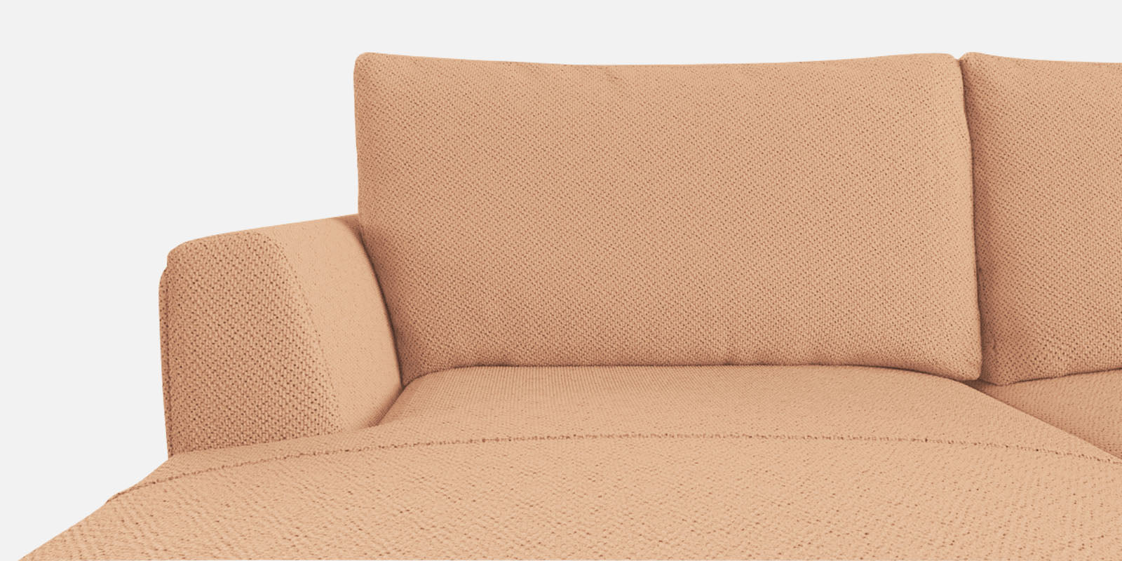 Como Fabric RHS Sectional Sofa (3+Lounger) In Cosmic Beige Colour - Febonic Living