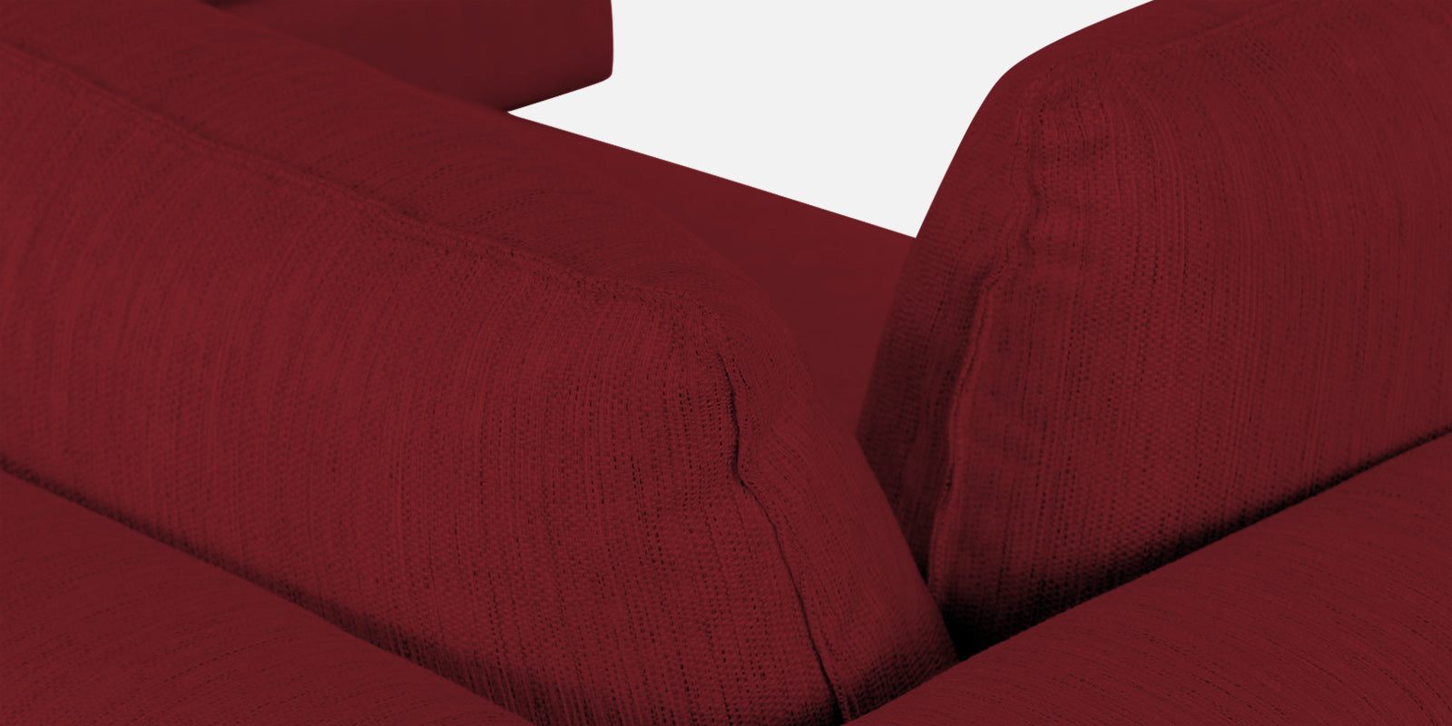 Ziggy Fabric RHS Sectional Sofa (3+Lounger) In Chilli Red Colour - Febonic Living