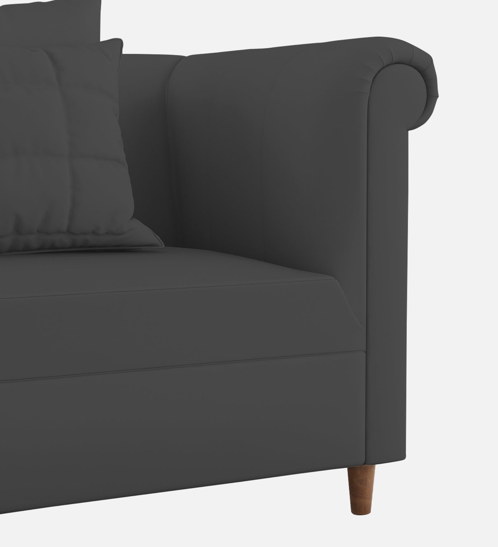 Rubi Velvet 1 Seater Sofa In Davy grey Colour - Febonic Living