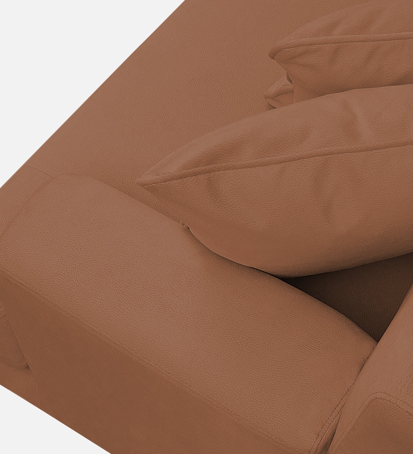 Woody Fabric 1 Seater Sofa In Caramel Beige Colour - Febonic Living