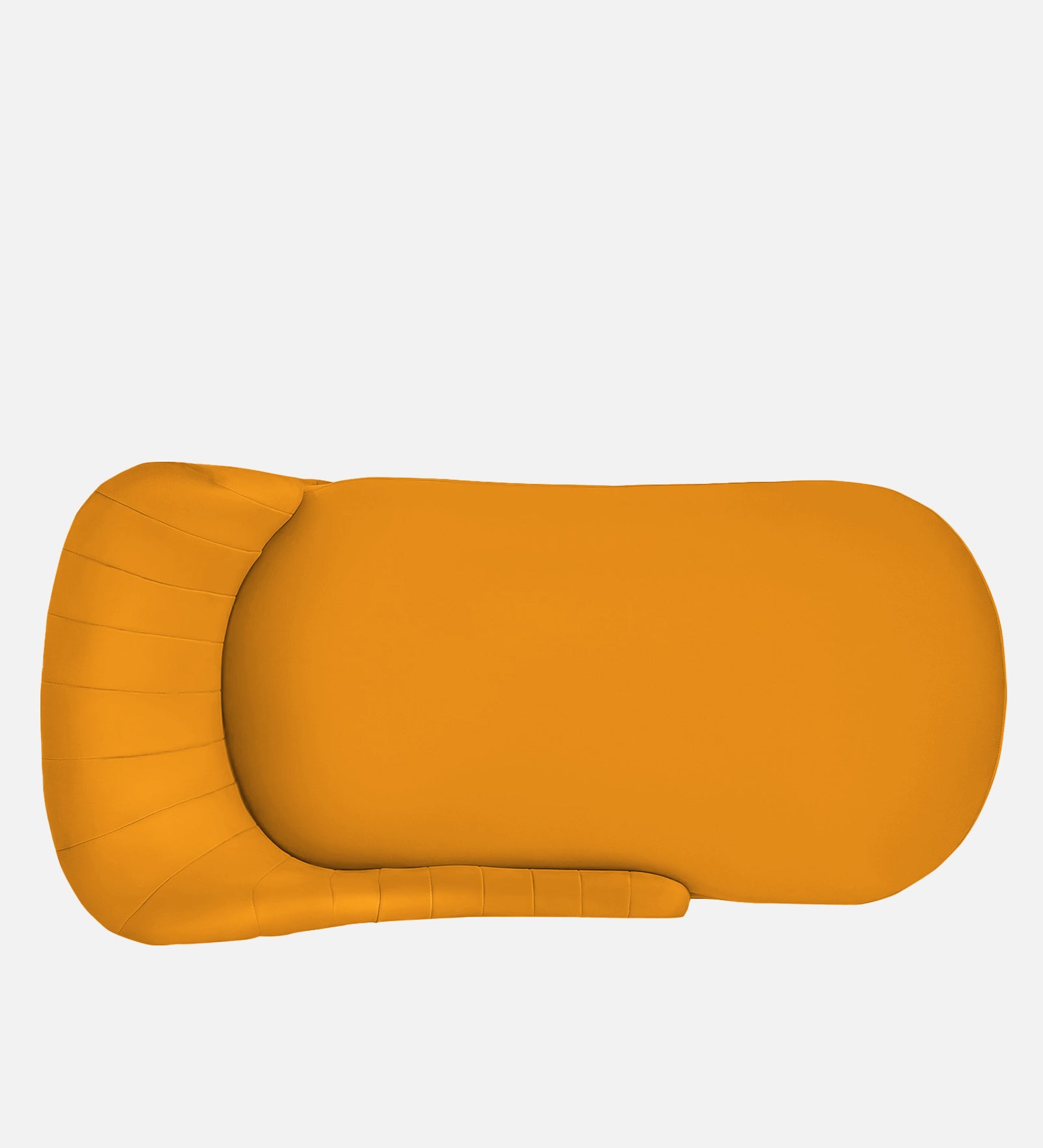 Flora Velvet RHS Chaise Lounger In Saffron Yellow Colour - Febonic Living