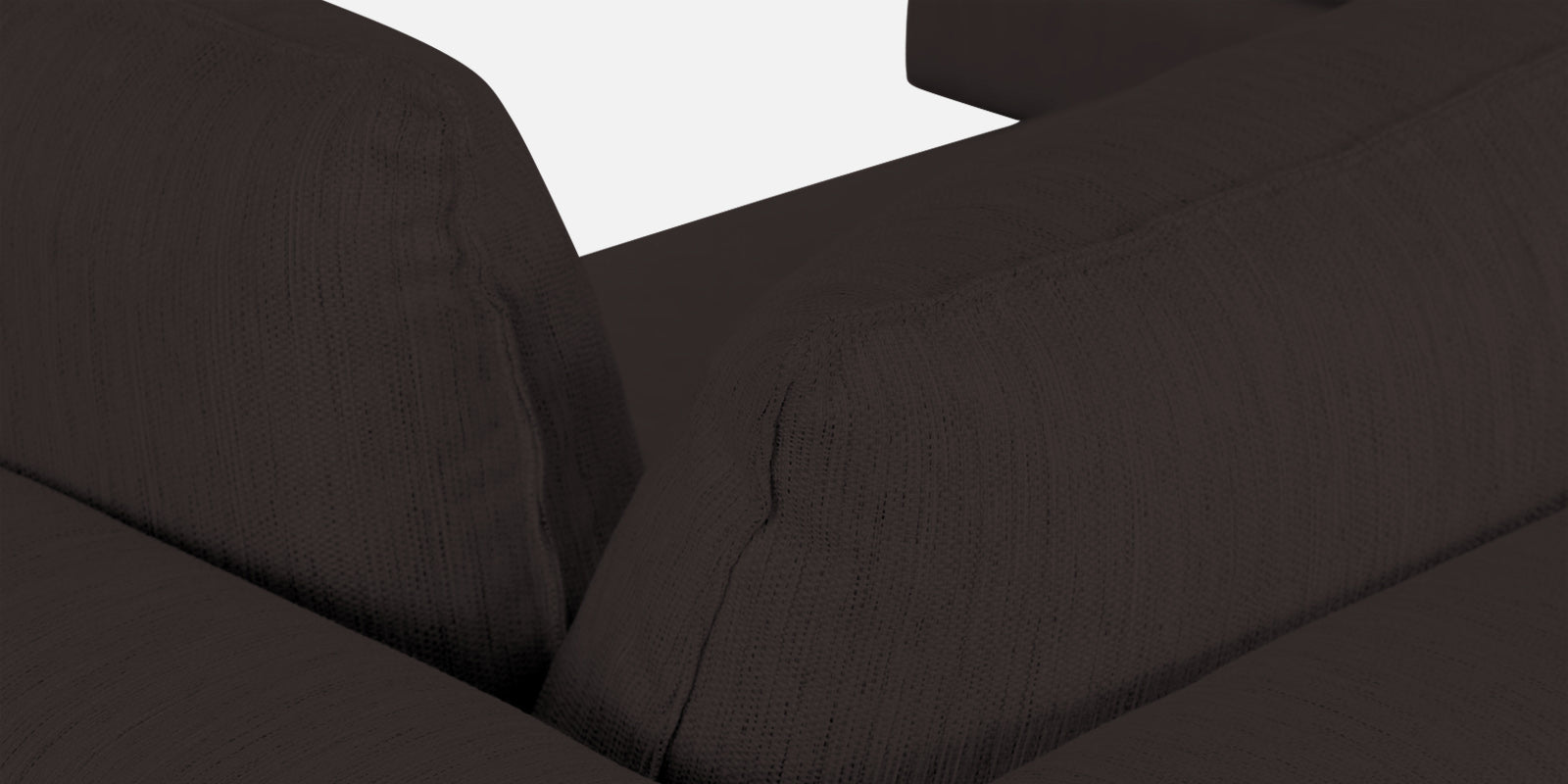 Ziggy Fabric LHS Sectional Sofa (3+Lounger) In Pebble Brown Colour - Febonic Living