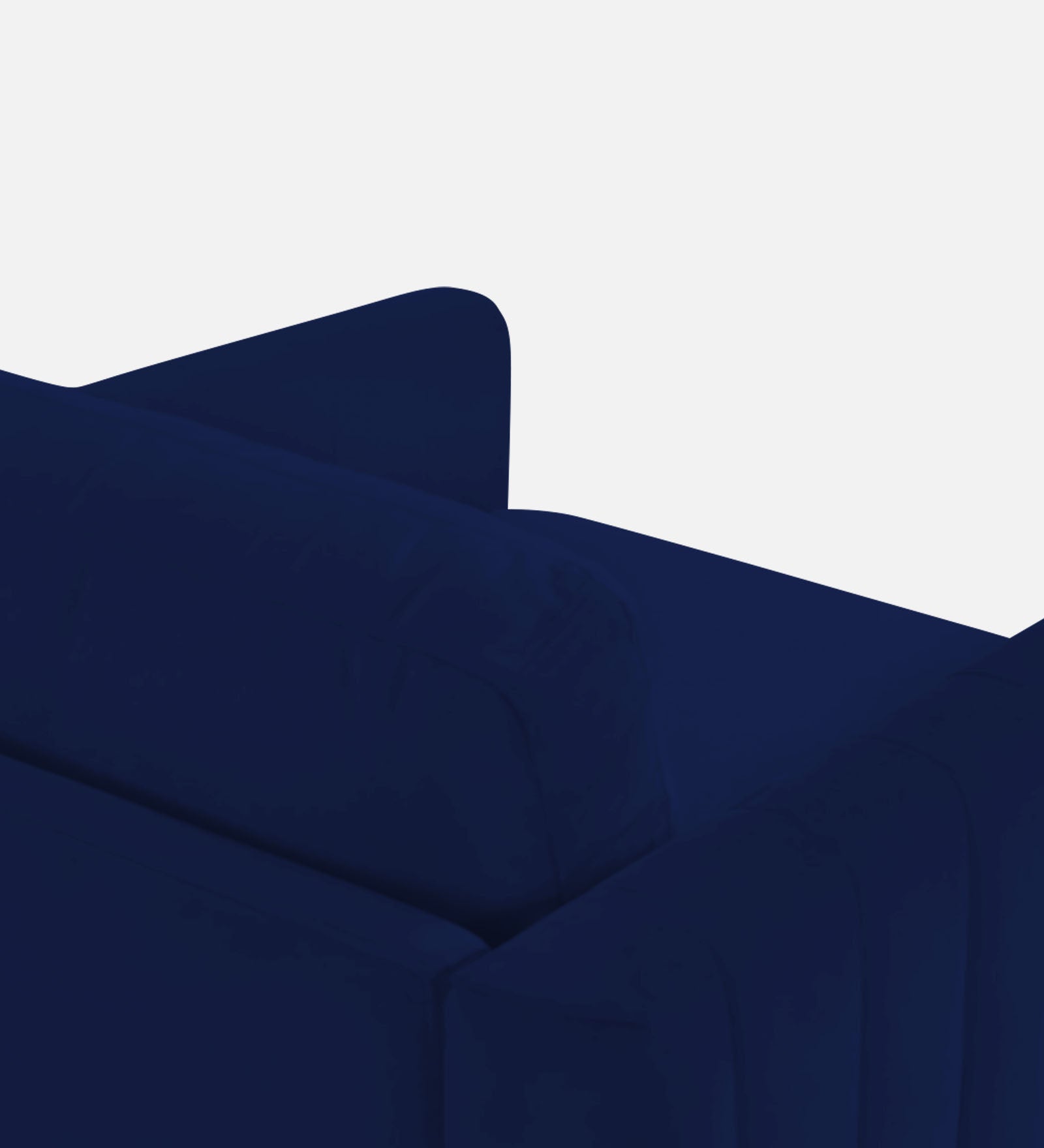 Haru Velvet 1 Seater Sofa In Indigo Blue Colour - Febonic Living