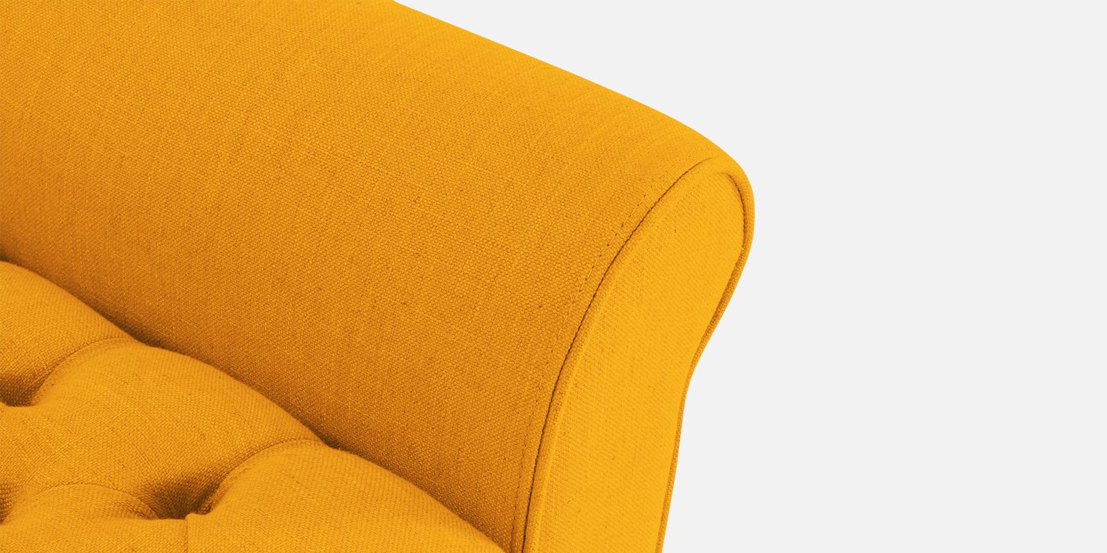 Nowia Fabric 2 Seater Recamier In Bold Yellow Colour With Storage - Febonic Living