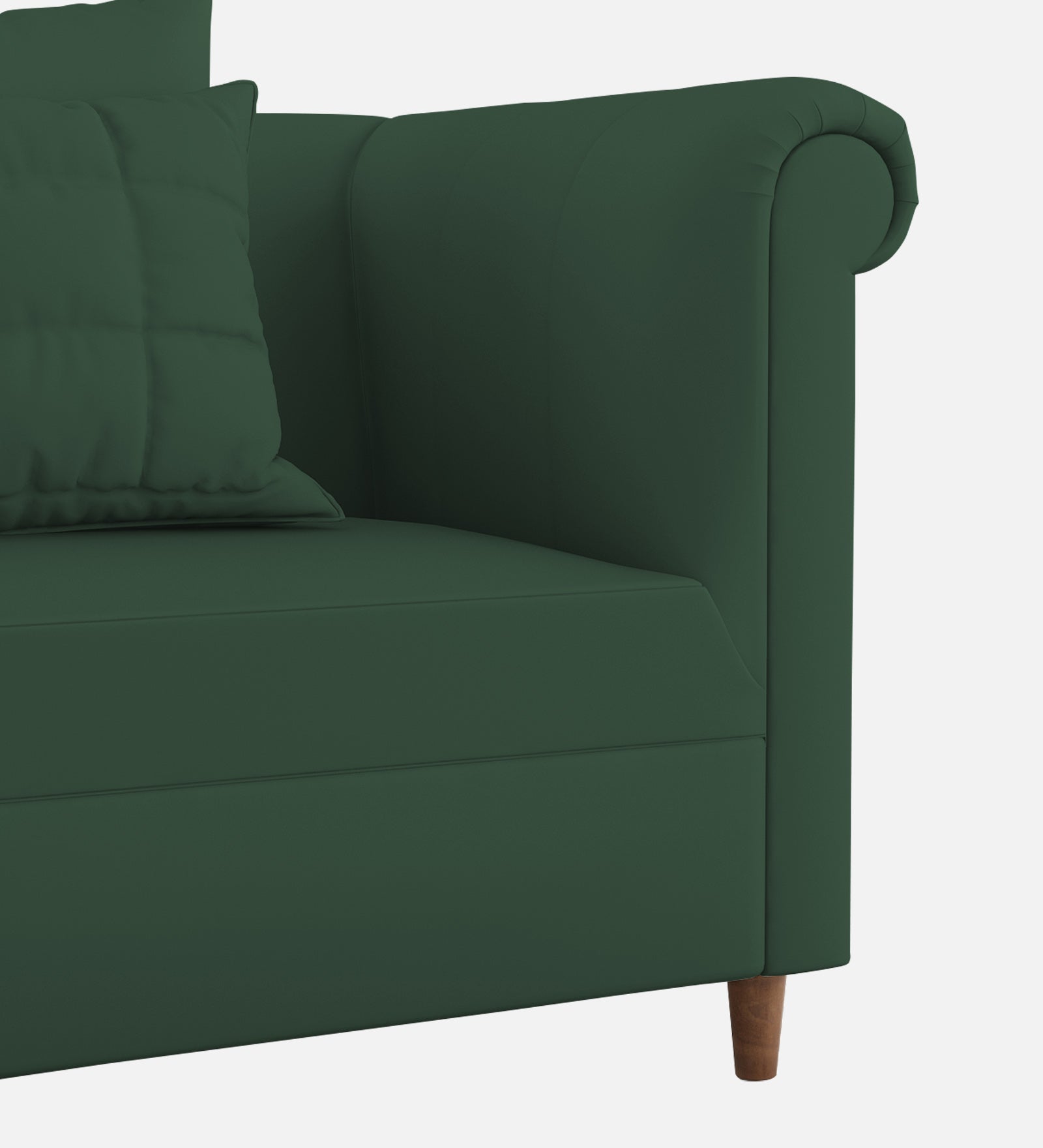 Rubi Velvet 1 Seater Sofa In Amazon Green Colour - Febonic Living
