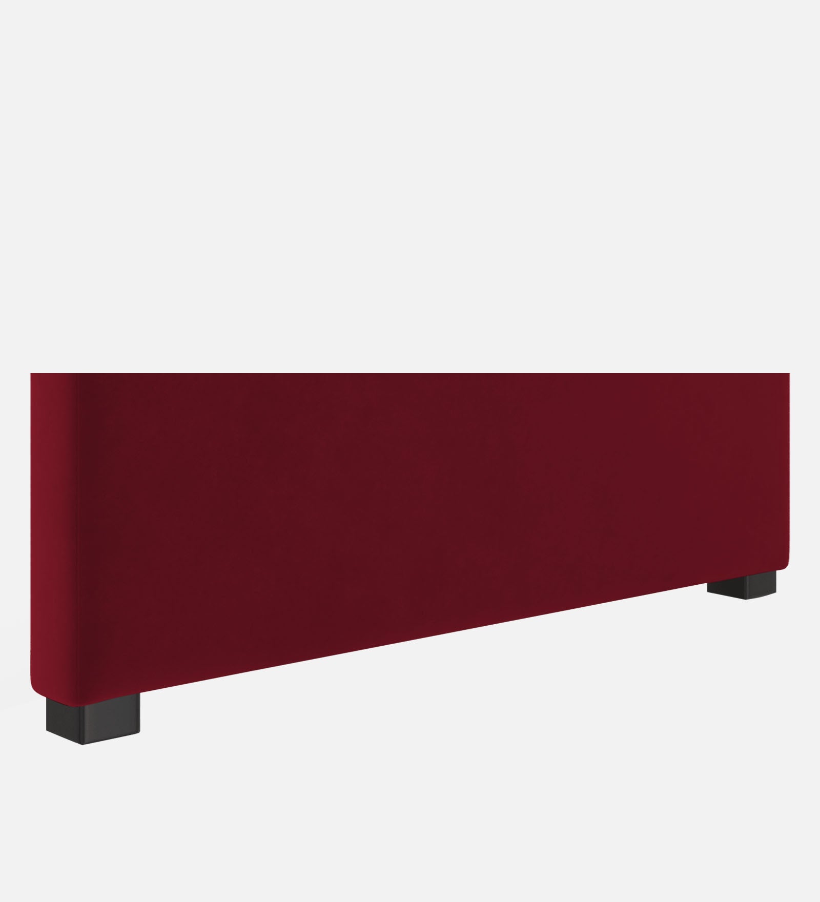 Maro Velvet Upholstered Single Size Bed In Dark Maroon Colour - Febonic Living