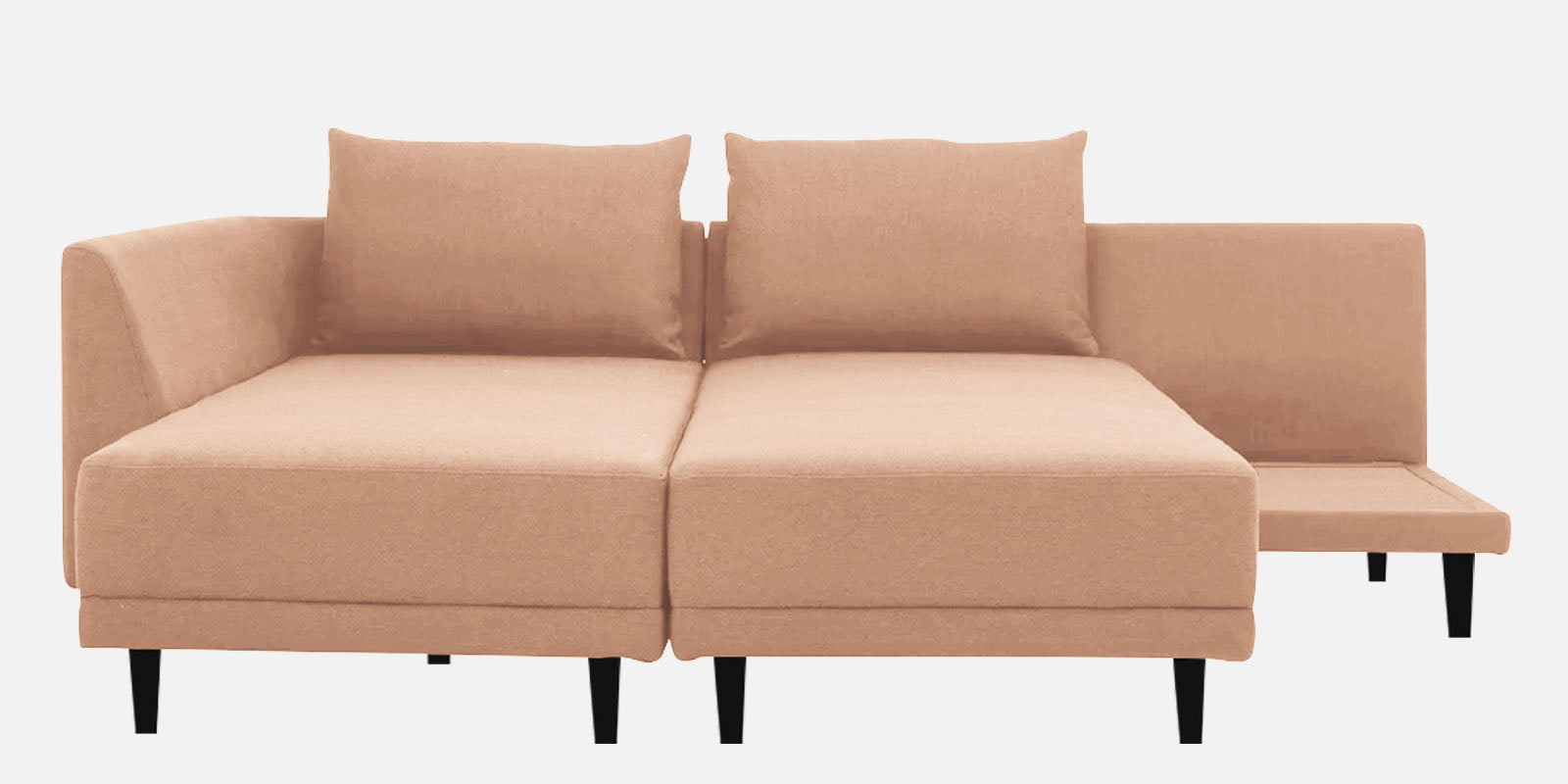 Ira Fabric RHS 6 Seater Convertible Sofa Cum Bed In Cosmic Beige Colour - Febonic Living