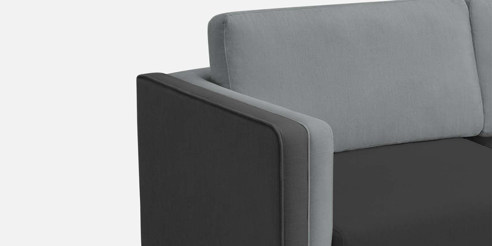 Visky Velvet 2 Seater Sofa In Pearl Grey And Hory Grey Colour - Febonic Living