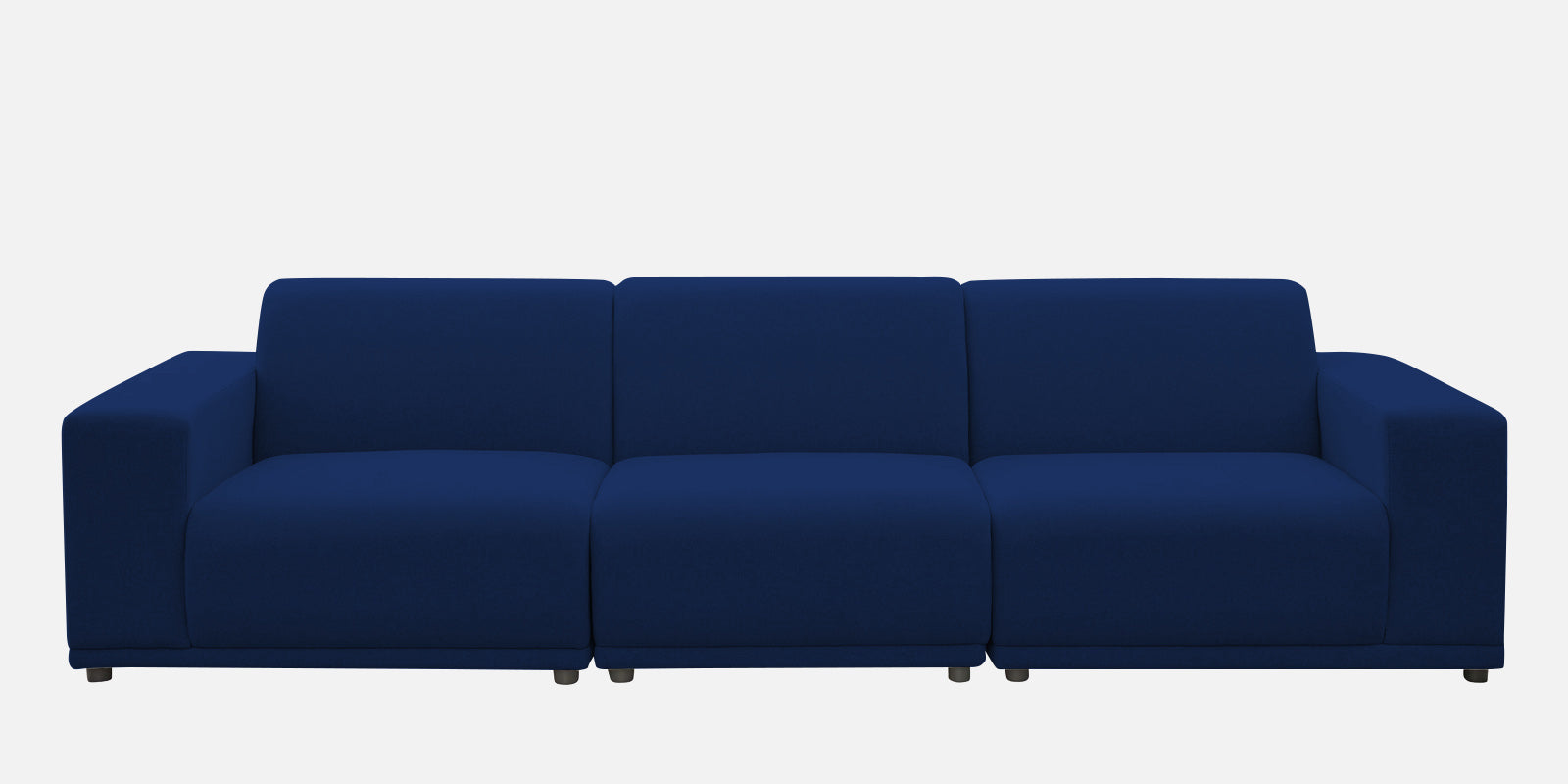 Adam Fabric RHS Sectional Sofa (3+Ottoman Lounger) In Royal Blue Colour - Febonic Living