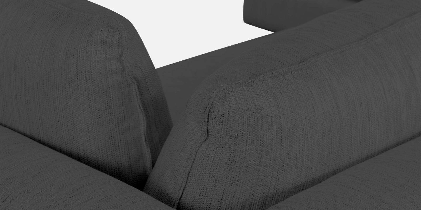 Ziggy Fabric LHS Sectional Sofa (3+Lounger) In Stone Grey Colour - Febonic Living